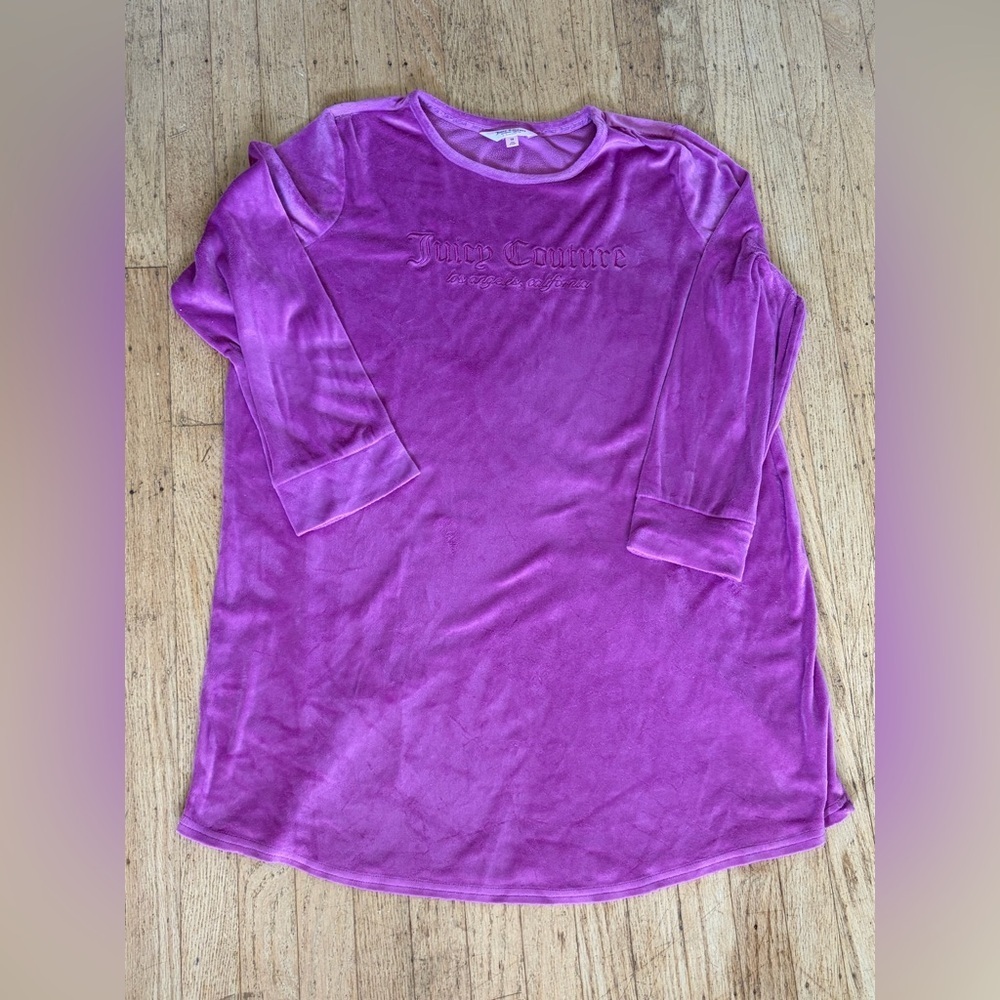Juicy couture velour long sleeve tee shirt - Picture 1 of 5